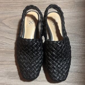 Vince Camuto Black Woven Mules size 6